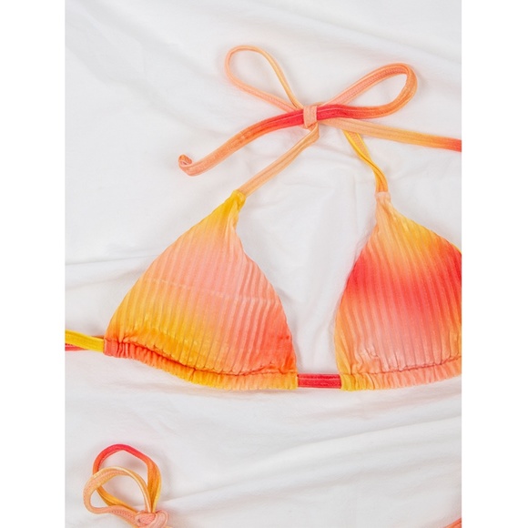 Ombre Orange Yellow Bikini Swimsuit - Picture 8 of 10